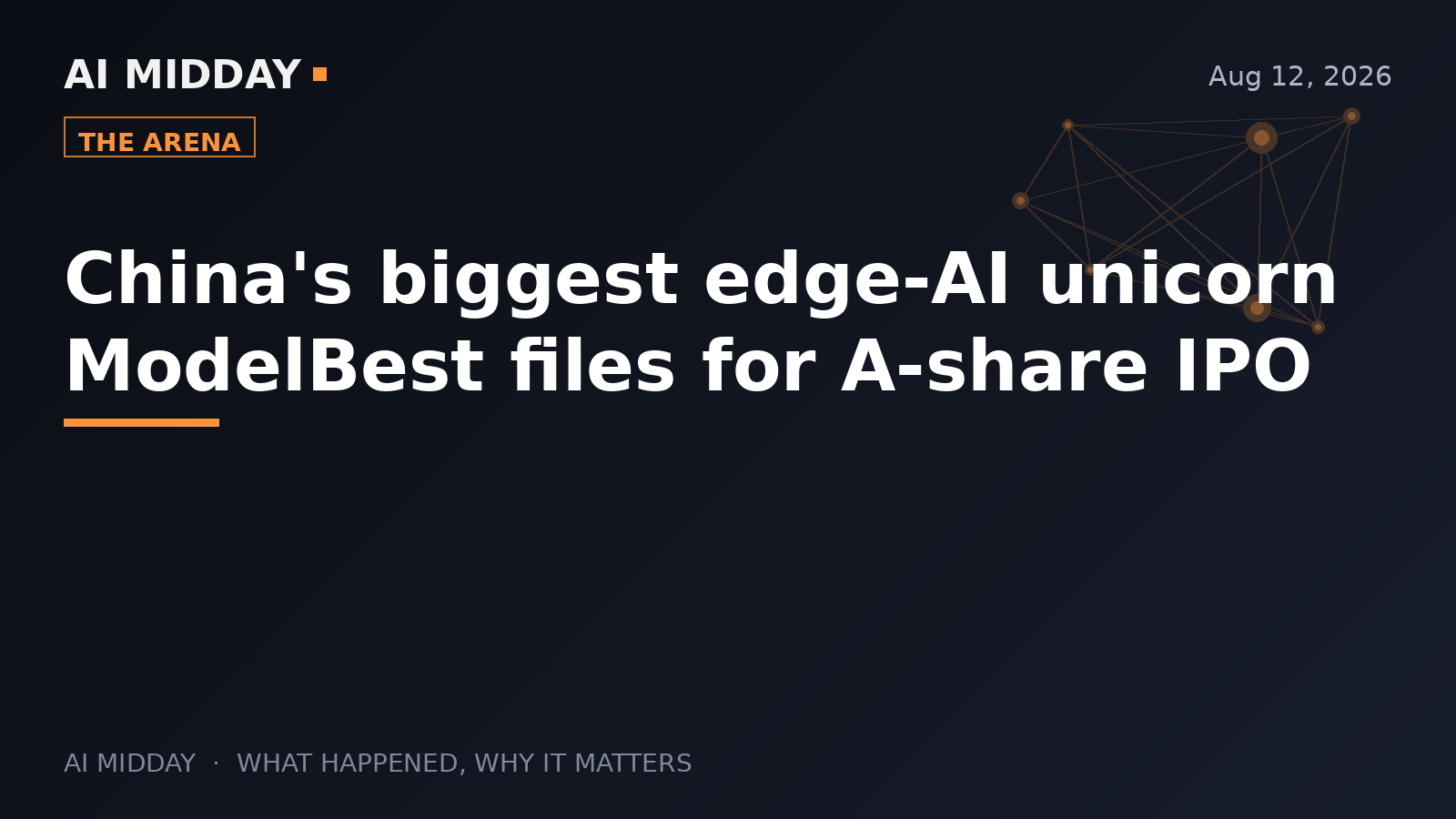 China's biggest edge-AI unicorn ModelBest files for A-share IPO