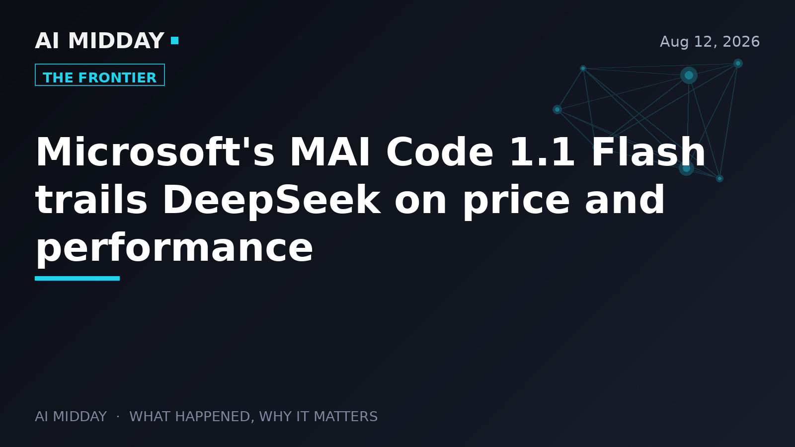 Microsoft's MAI Code 1.1 Flash trails DeepSeek on price and performance
