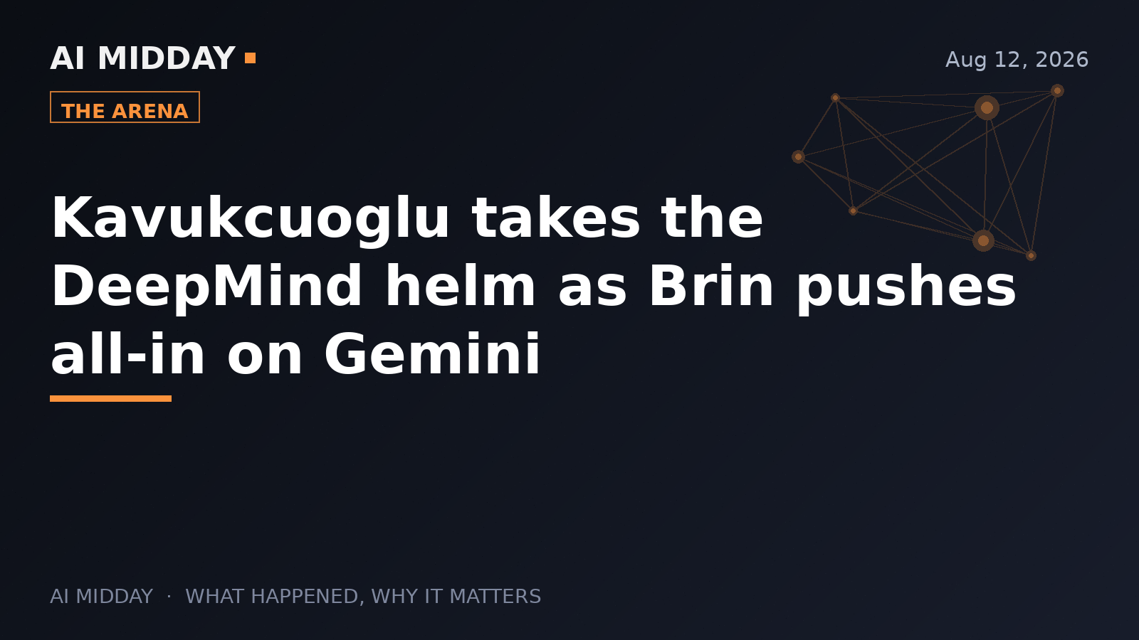 Kavukcuoglu takes the DeepMind helm as Brin pushes all-in on Gemini