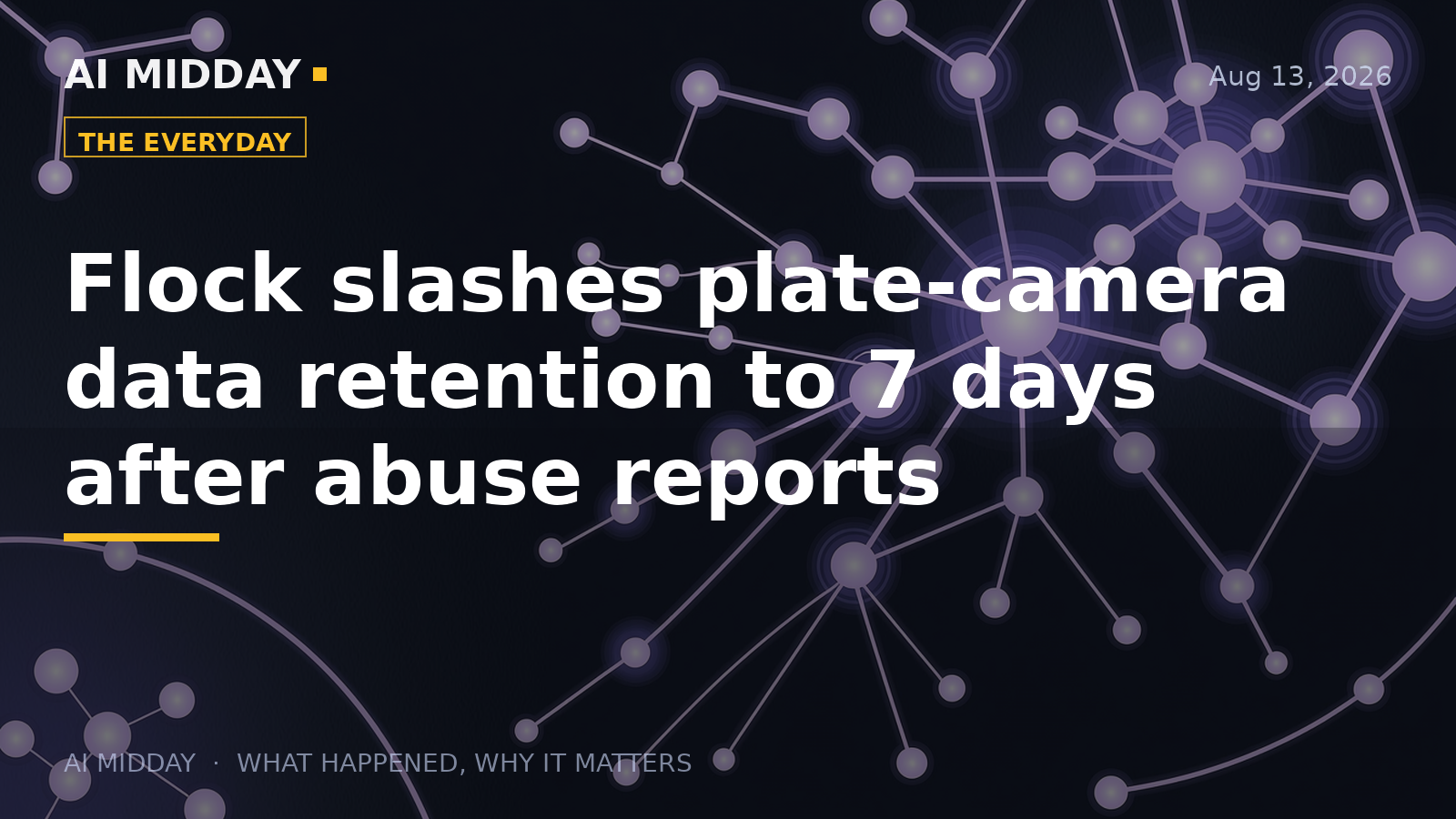 Flock slashes plate-camera data retention to 7 days after abuse reports