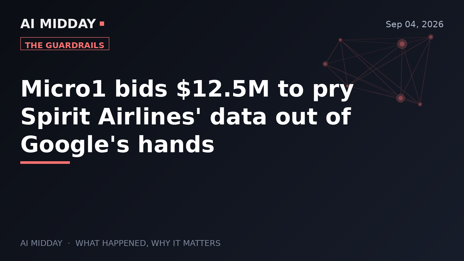 Micro1 bids $12.5M to pry Spirit Airlines' data out of Google's hands