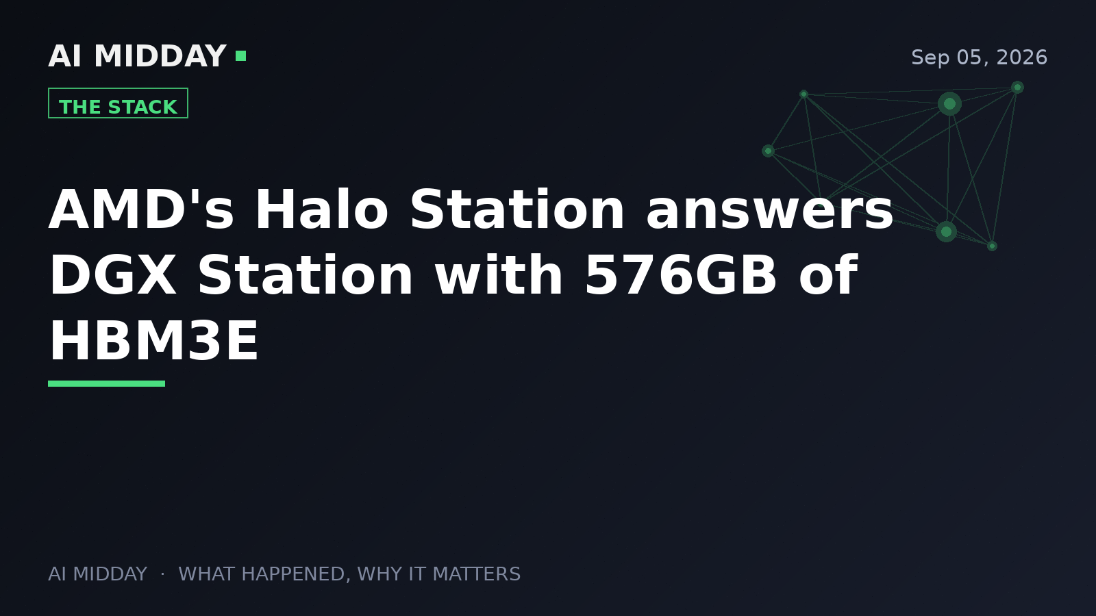 AMD's Halo Station answers DGX Station with 576GB of HBM3E