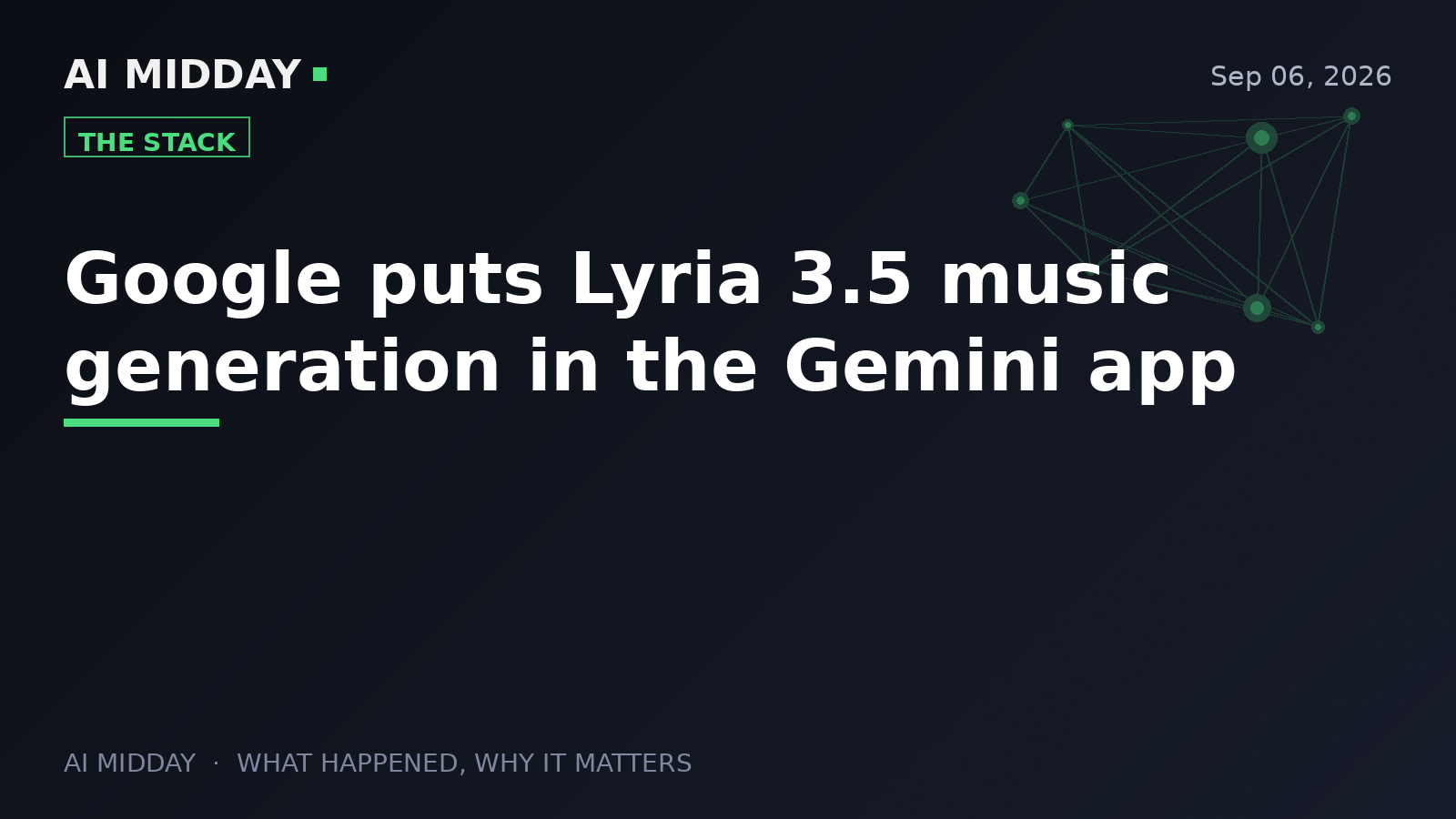 Google puts Lyria 3.5 music generation in the Gemini app