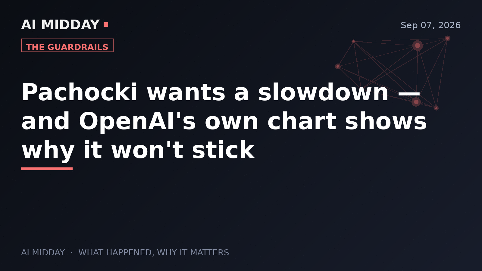 Pachocki wants a slowdown — and OpenAI's own chart shows why it won't stick