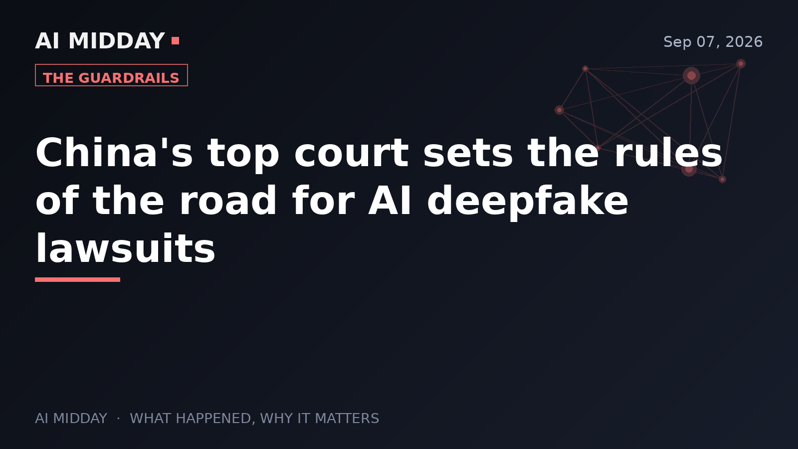 China's top court sets the rules of the road for AI deepfake lawsuits