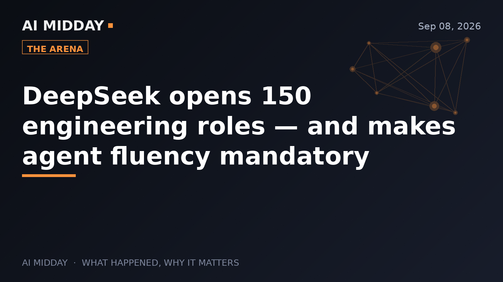 DeepSeek opens 150 engineering roles — and makes agent fluency mandatory