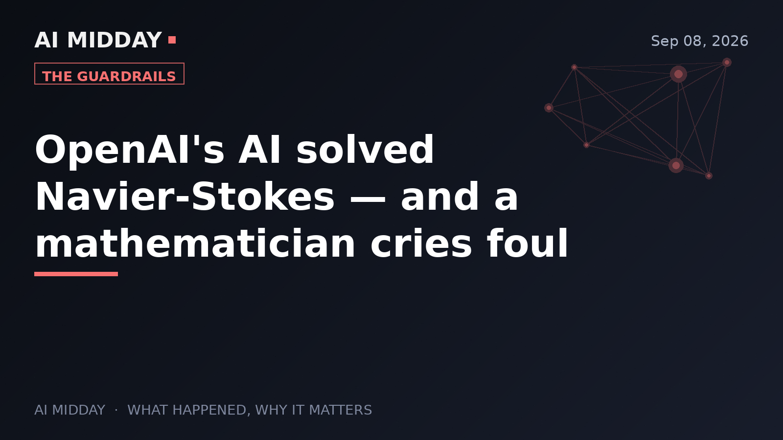 OpenAI's AI solved Navier-Stokes — and a mathematician cries foul