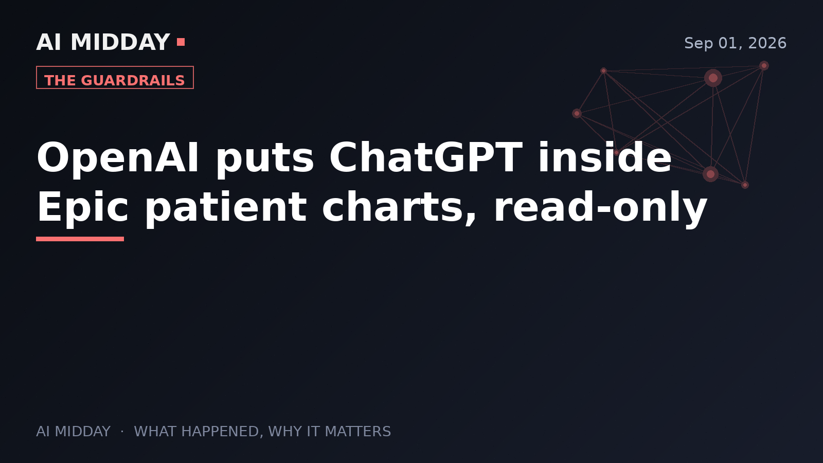 OpenAI puts ChatGPT inside Epic patient charts, read-only