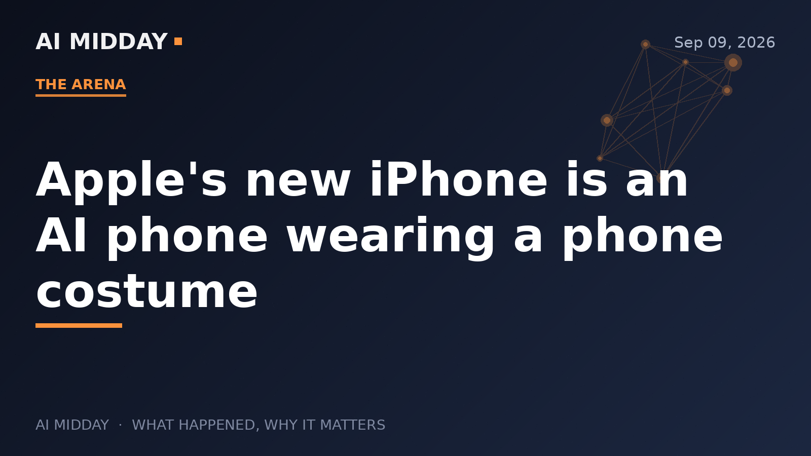 Apple's new iPhone is an AI phone wearing a phone costume