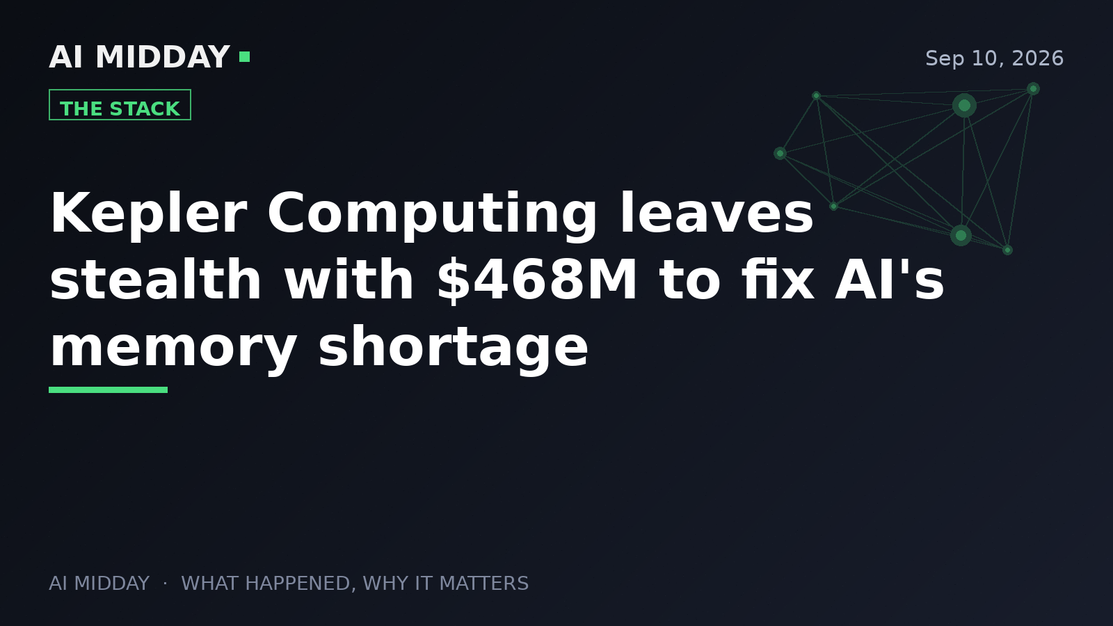 Kepler Computing leaves stealth with $468M to fix AI's memory shortage