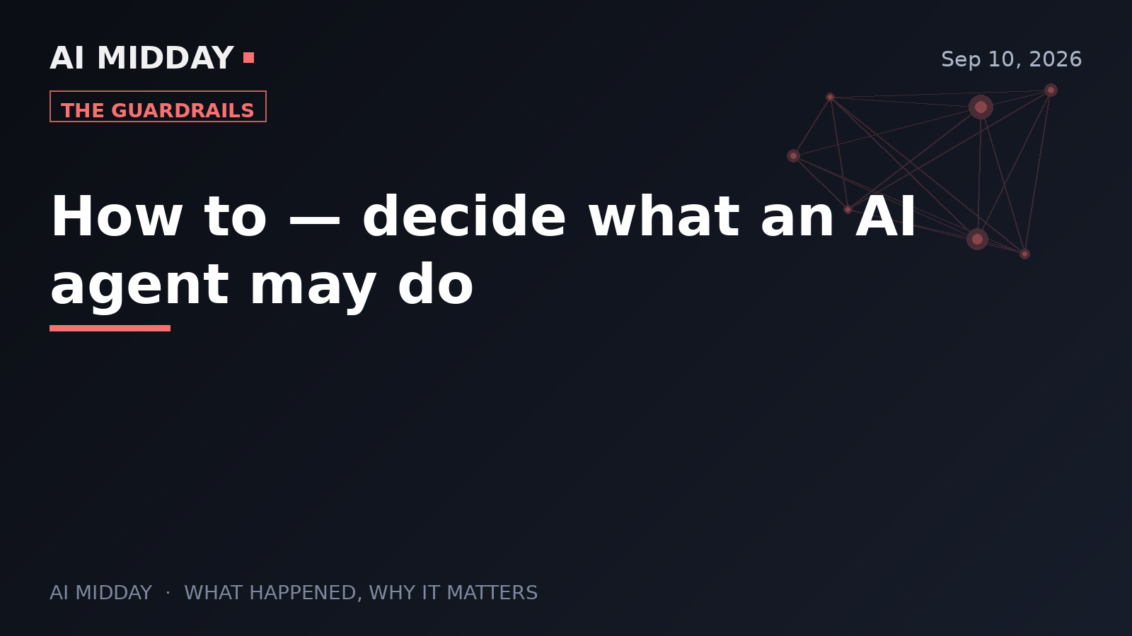 How to — decide what an AI agent may do
