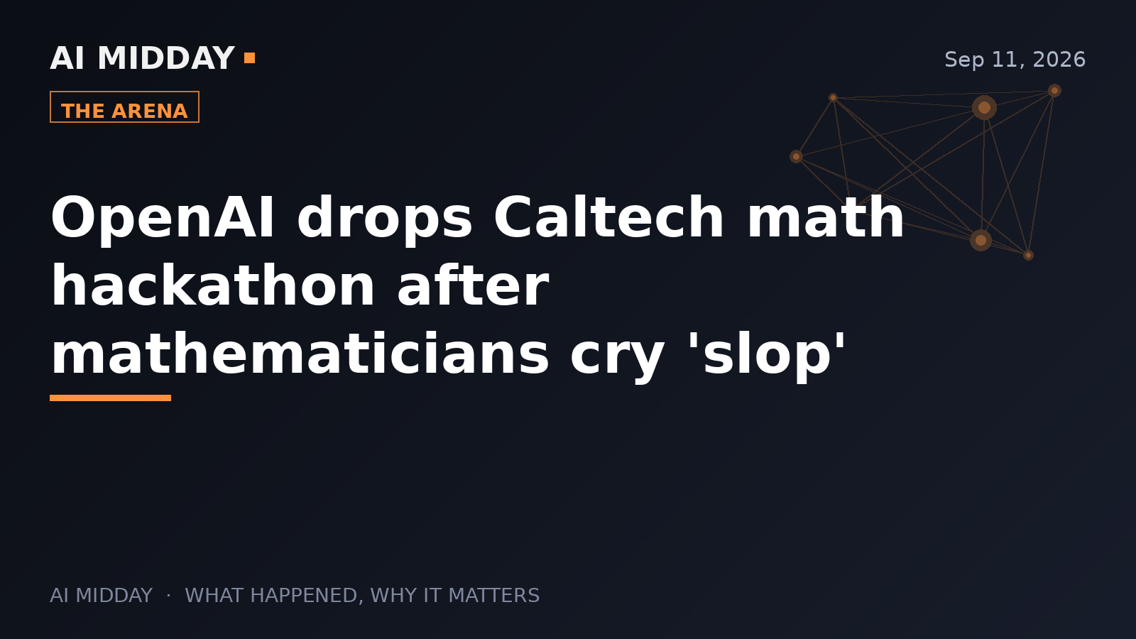 OpenAI drops Caltech math hackathon after mathematicians cry 'slop'