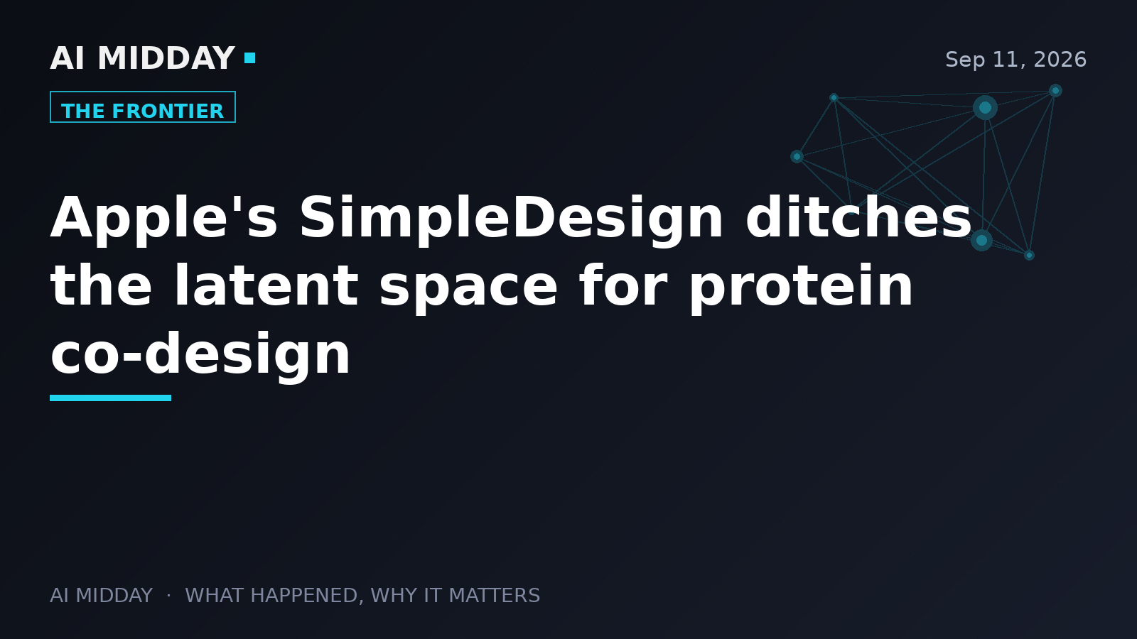 Apple's SimpleDesign ditches the latent space for protein co-design
