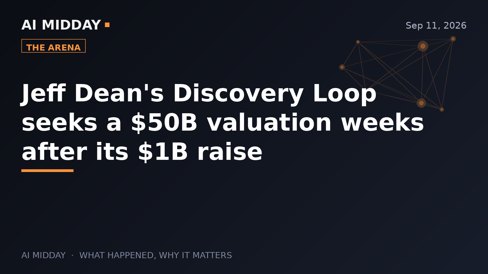 Jeff Dean's Discovery Loop seeks a $50B valuation weeks after its $1B raise