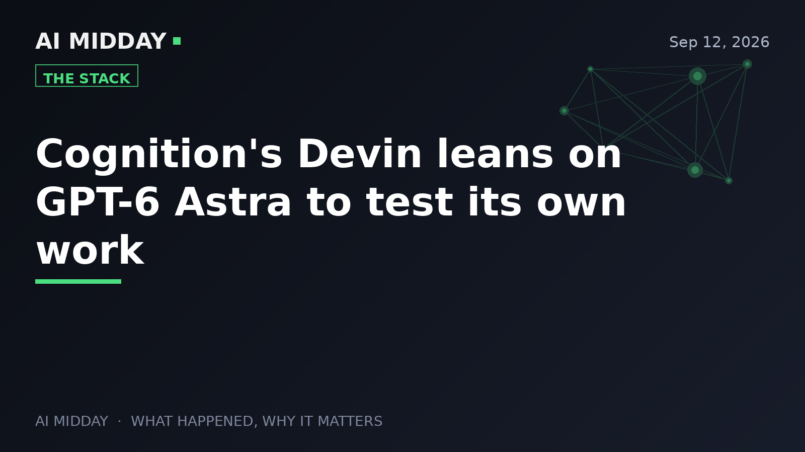 Cognition's Devin leans on GPT-6 Astra to test its own work