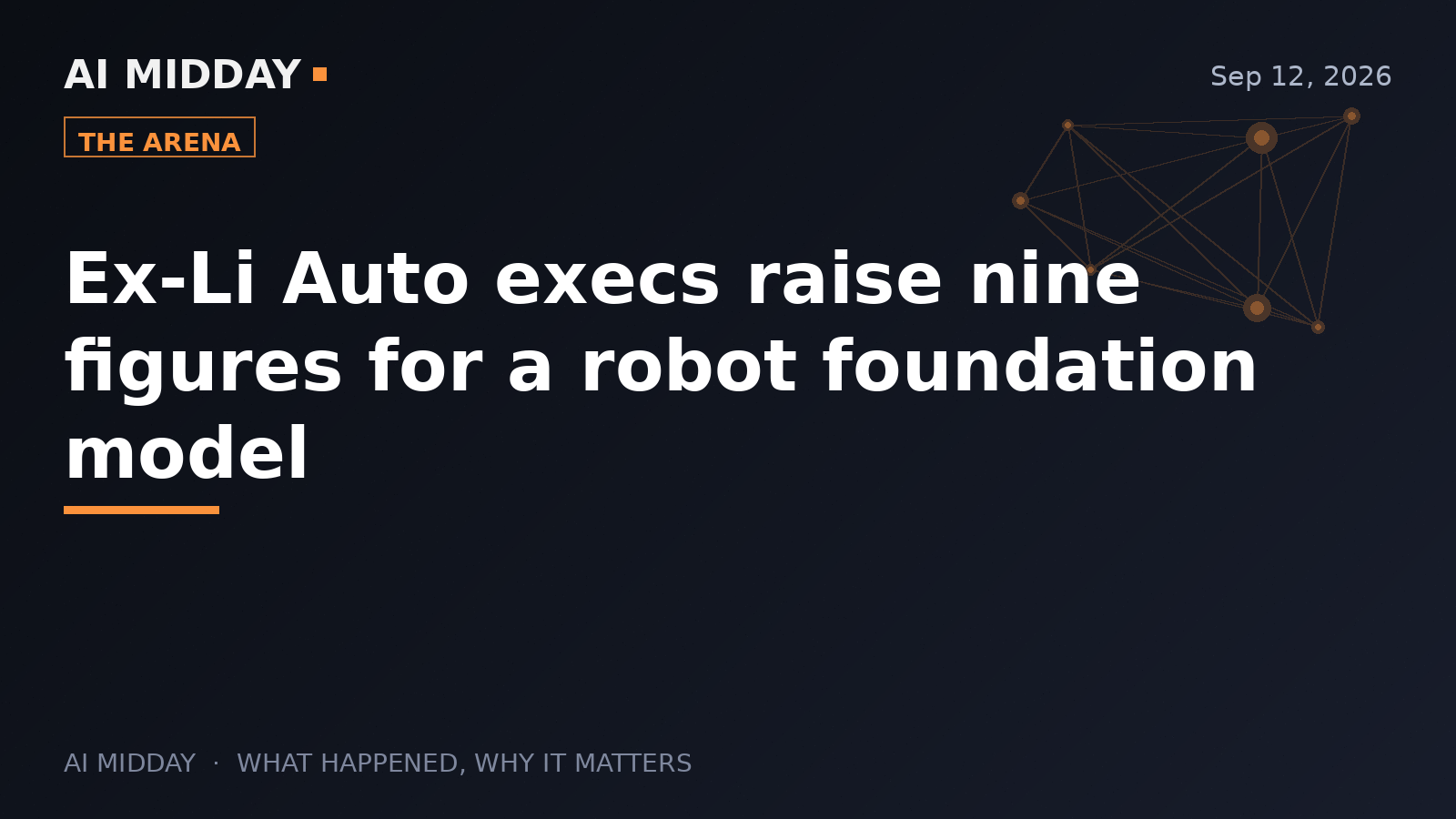 Ex-Li Auto execs raise nine figures for a robot foundation model