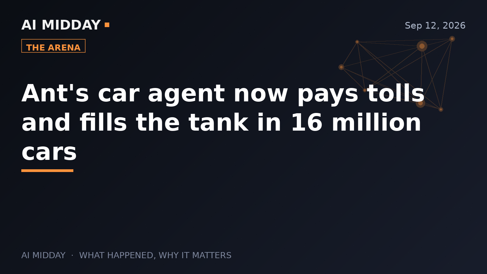 Ant's car agent now pays tolls and fills the tank in 16 million cars