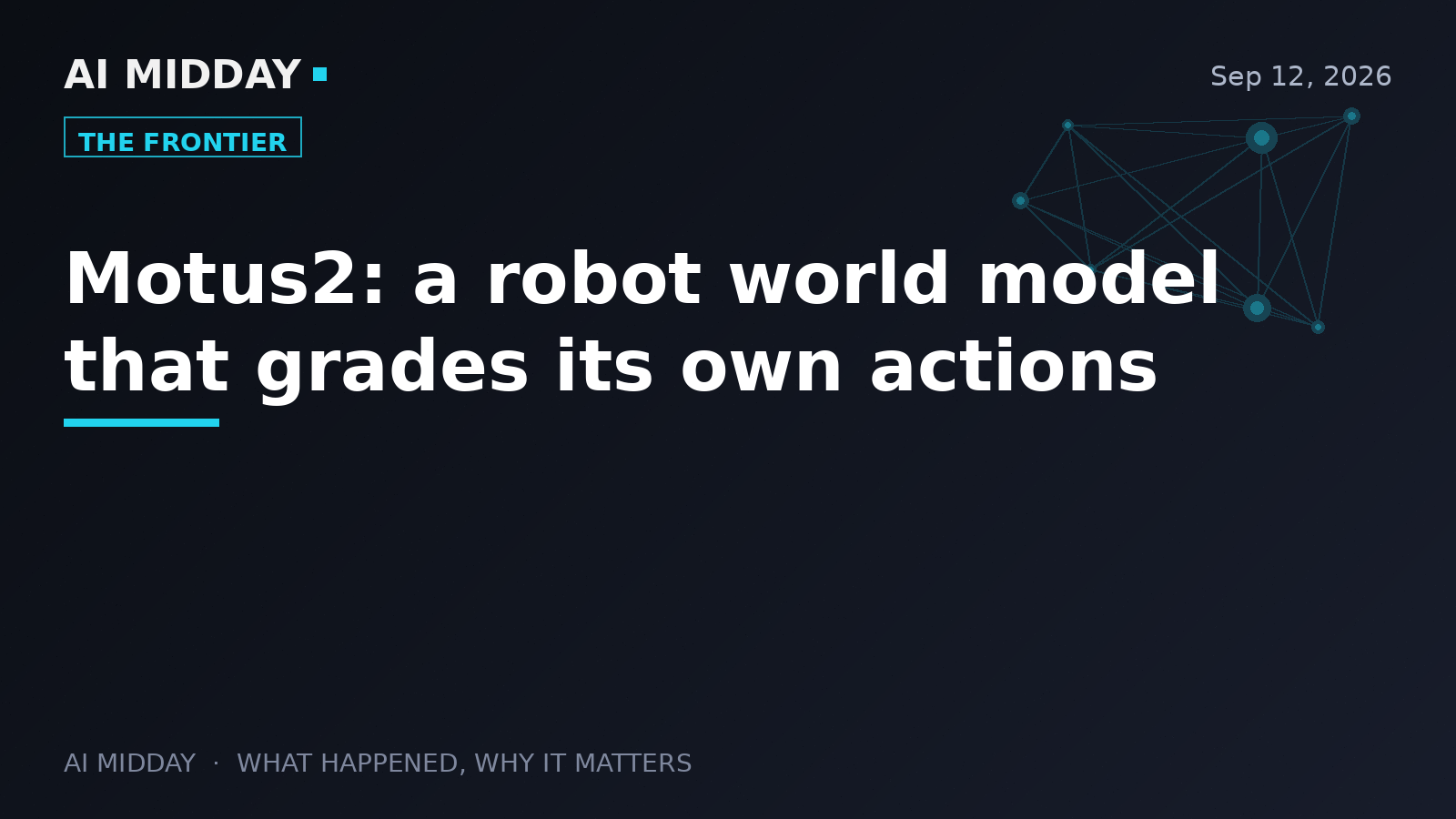 Motus2: a robot world model that grades its own actions