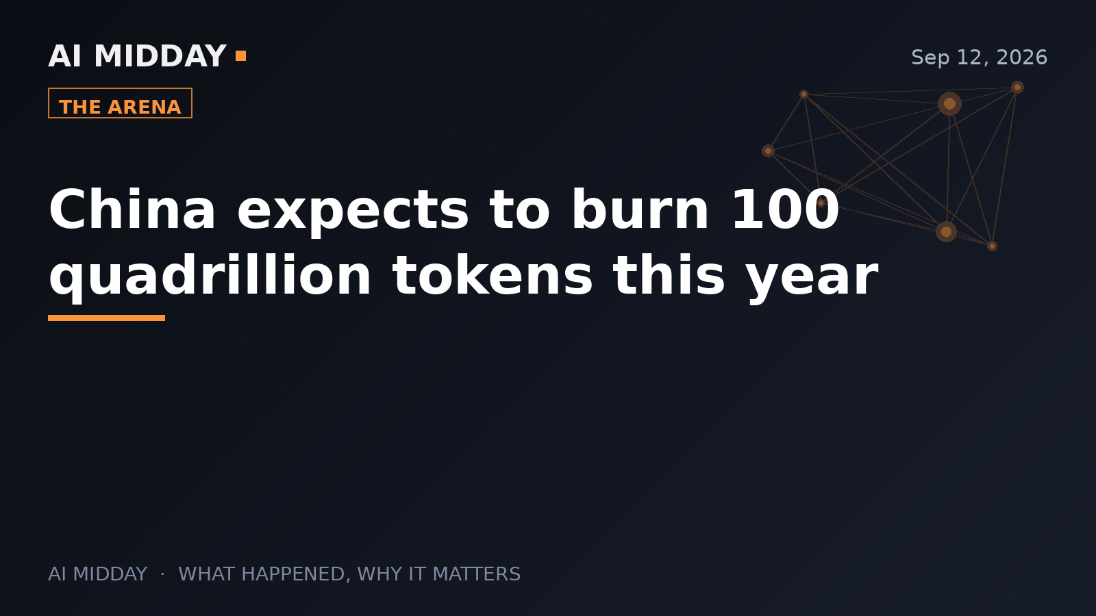 China expects to burn 100 quadrillion tokens this year