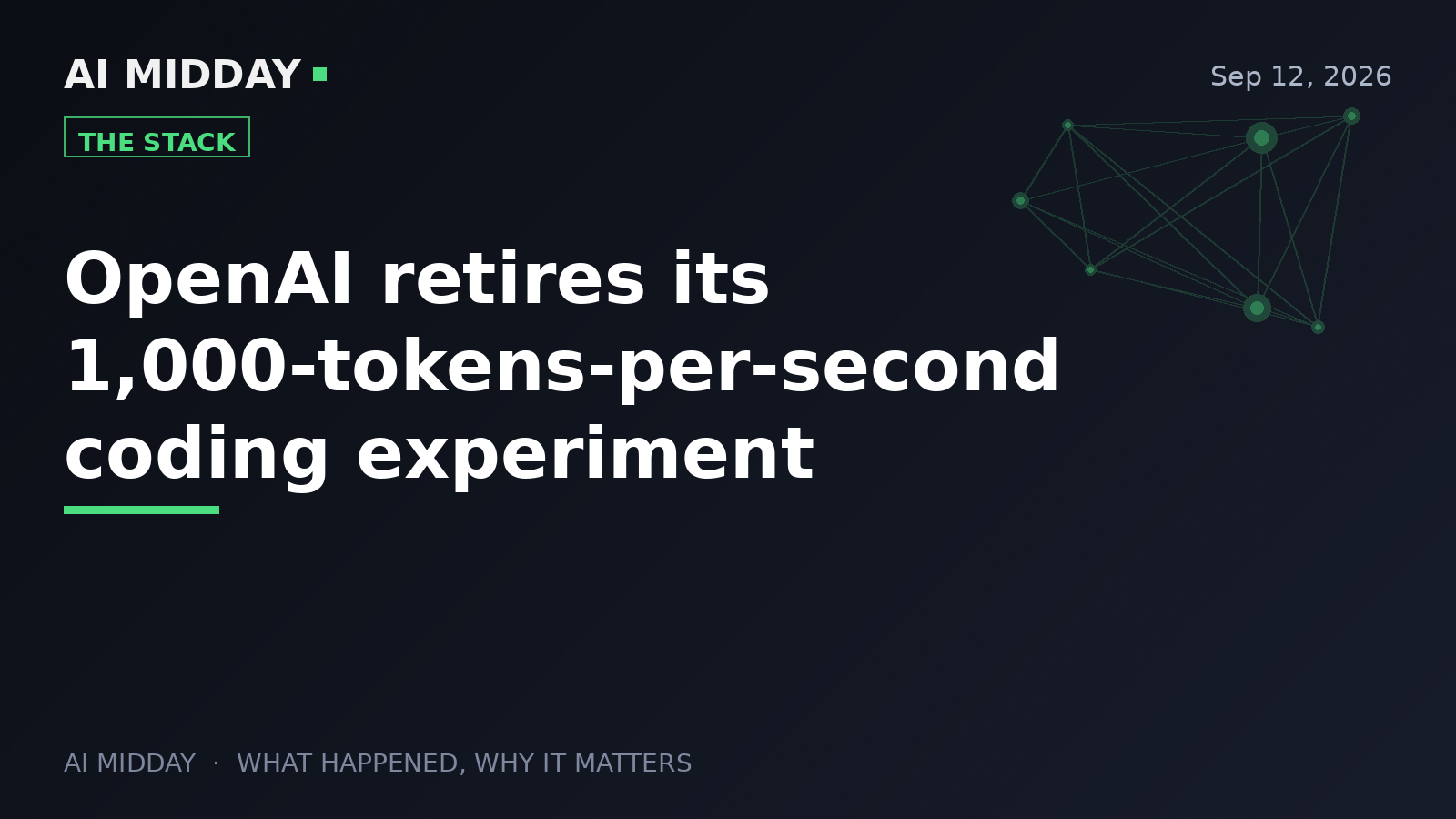 OpenAI retires its 1,000-tokens-per-second coding experiment