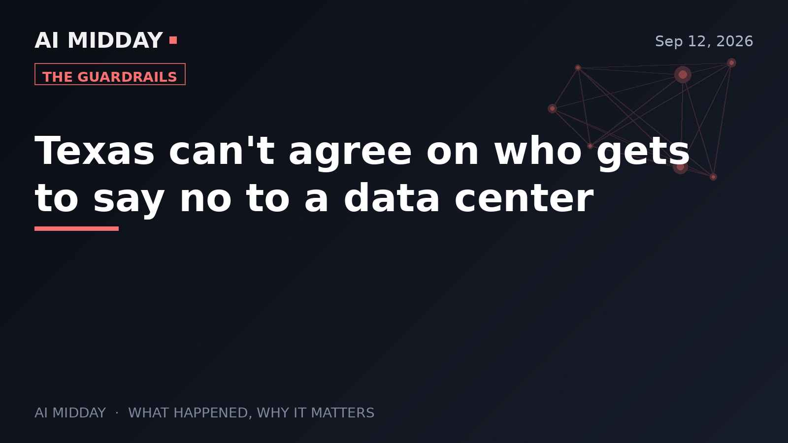 Texas can't agree on who gets to say no to a data center