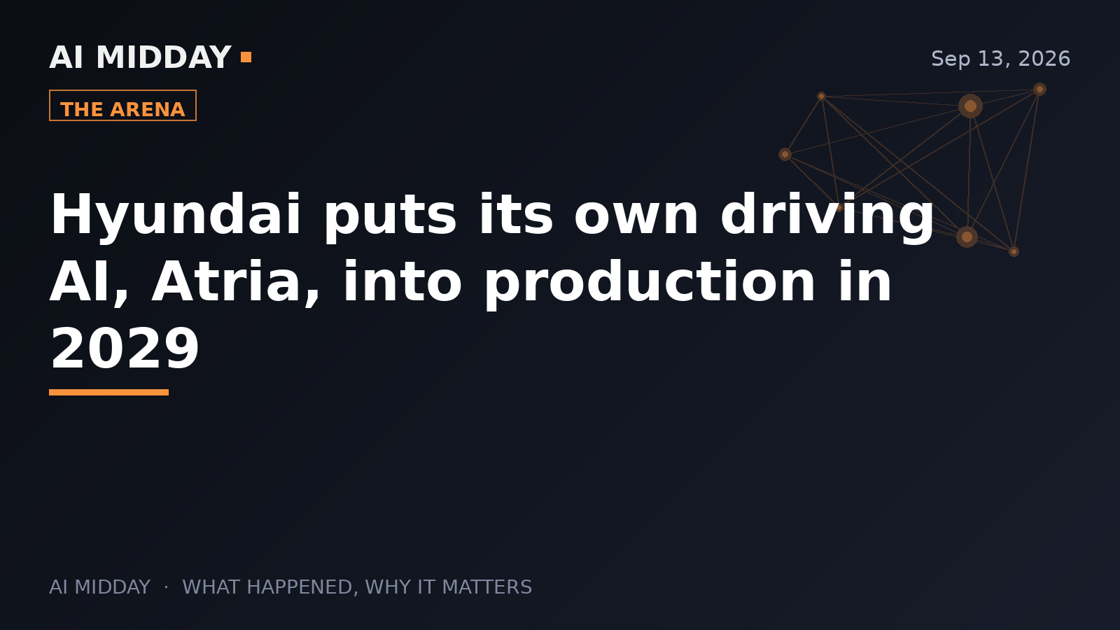 Hyundai puts its own driving AI, Atria, into production in 2029