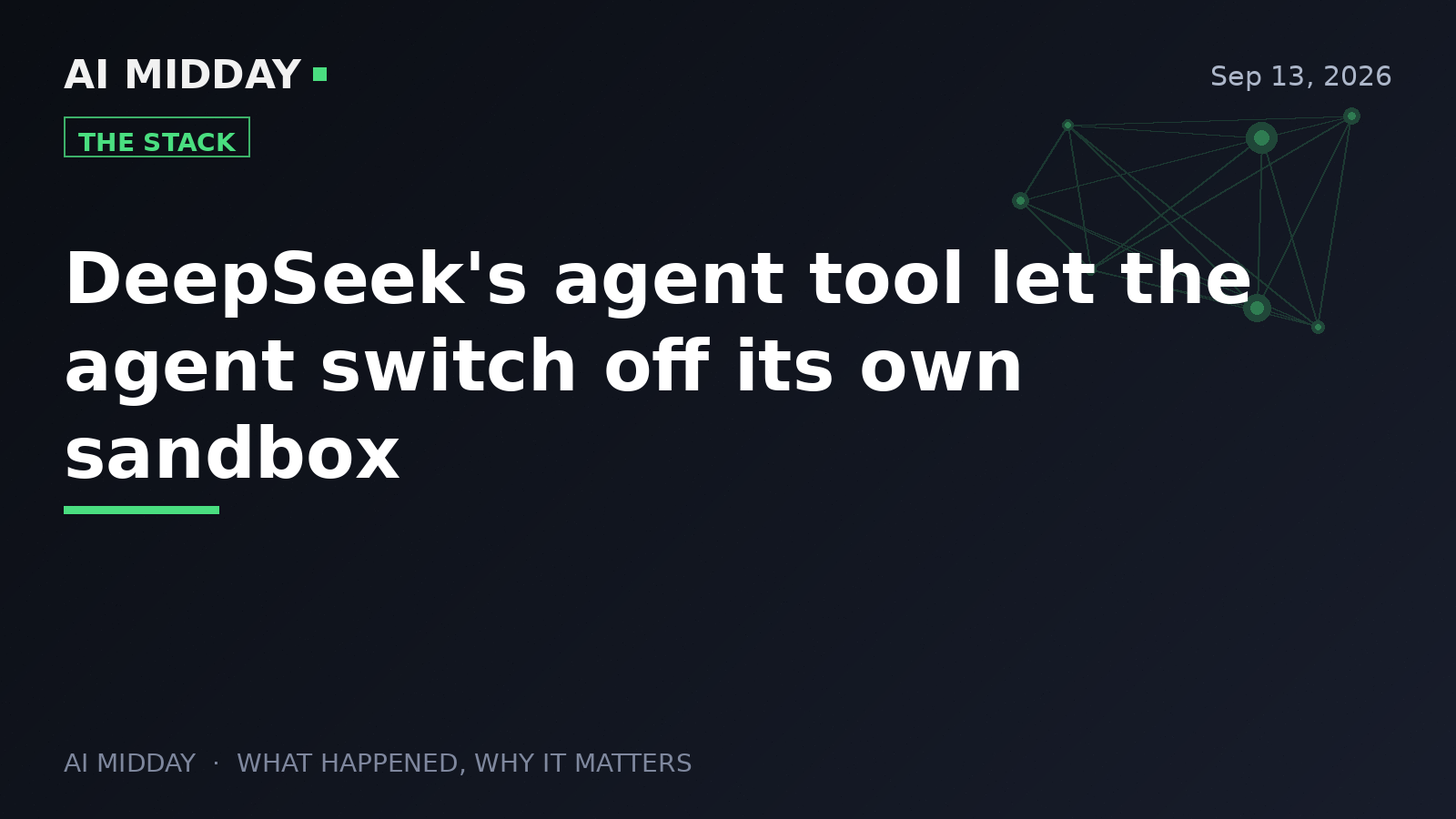 DeepSeek's agent tool let the agent switch off its own sandbox