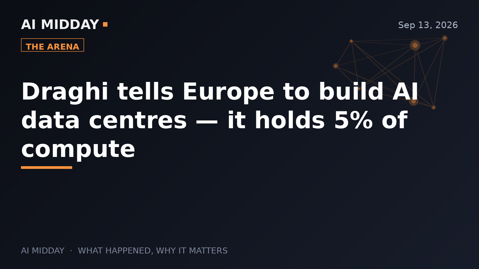 Draghi tells Europe to build AI data centres — it holds 5% of compute