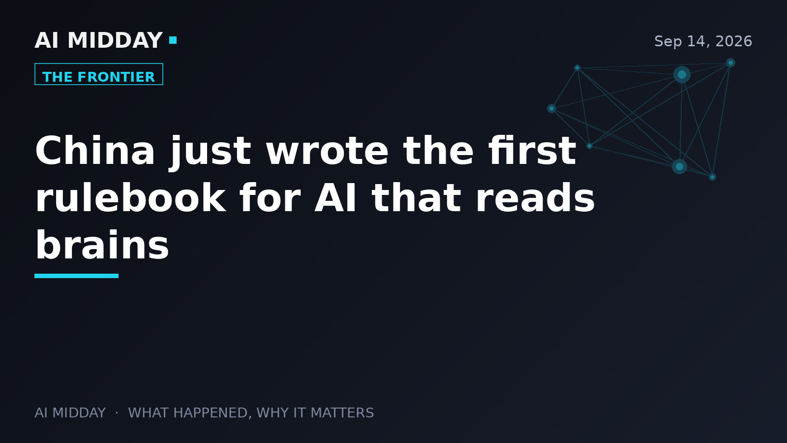 China just wrote the first rulebook for AI that reads brains
