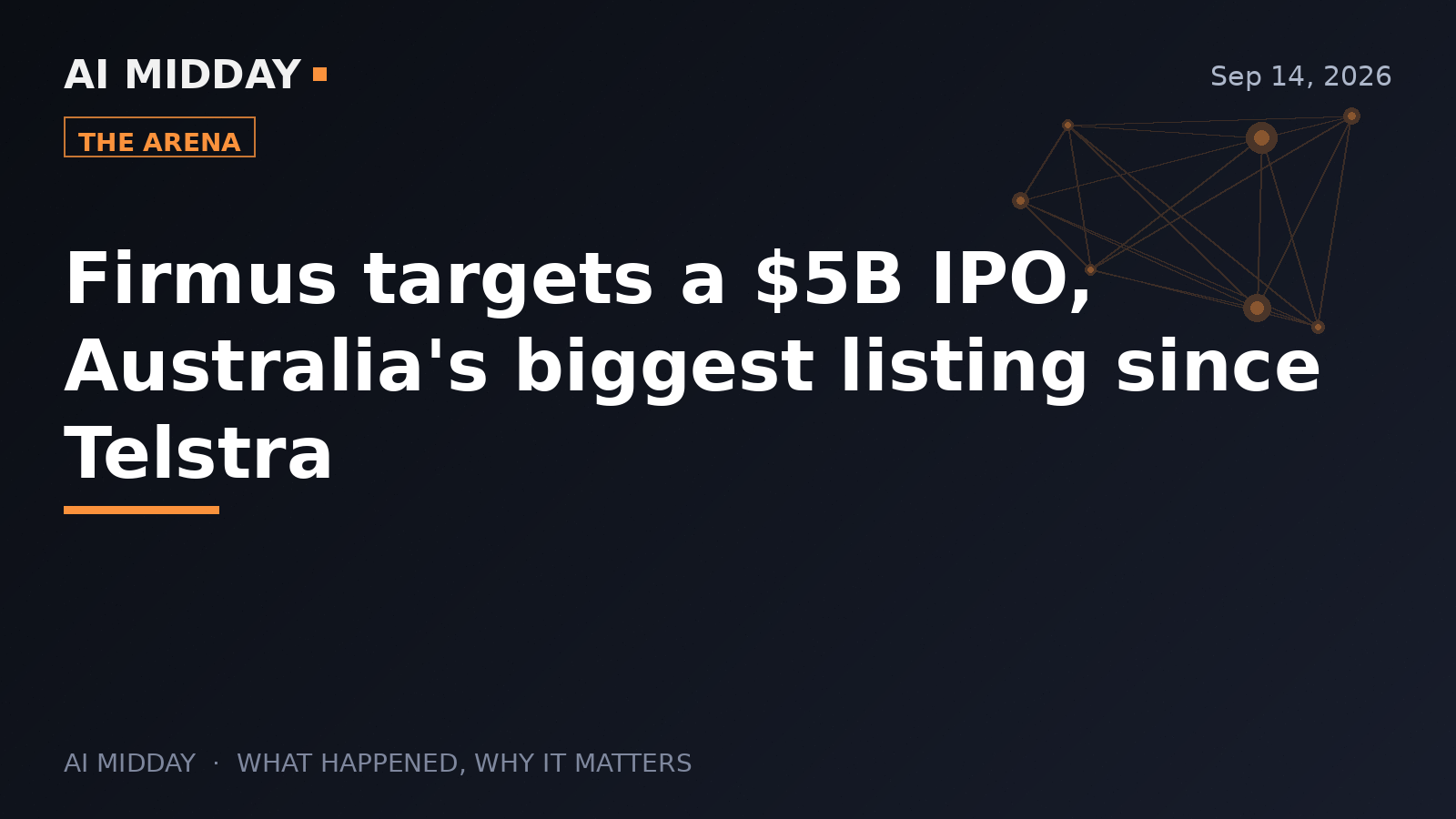 Firmus targets a $5B IPO, Australia's biggest listing since Telstra