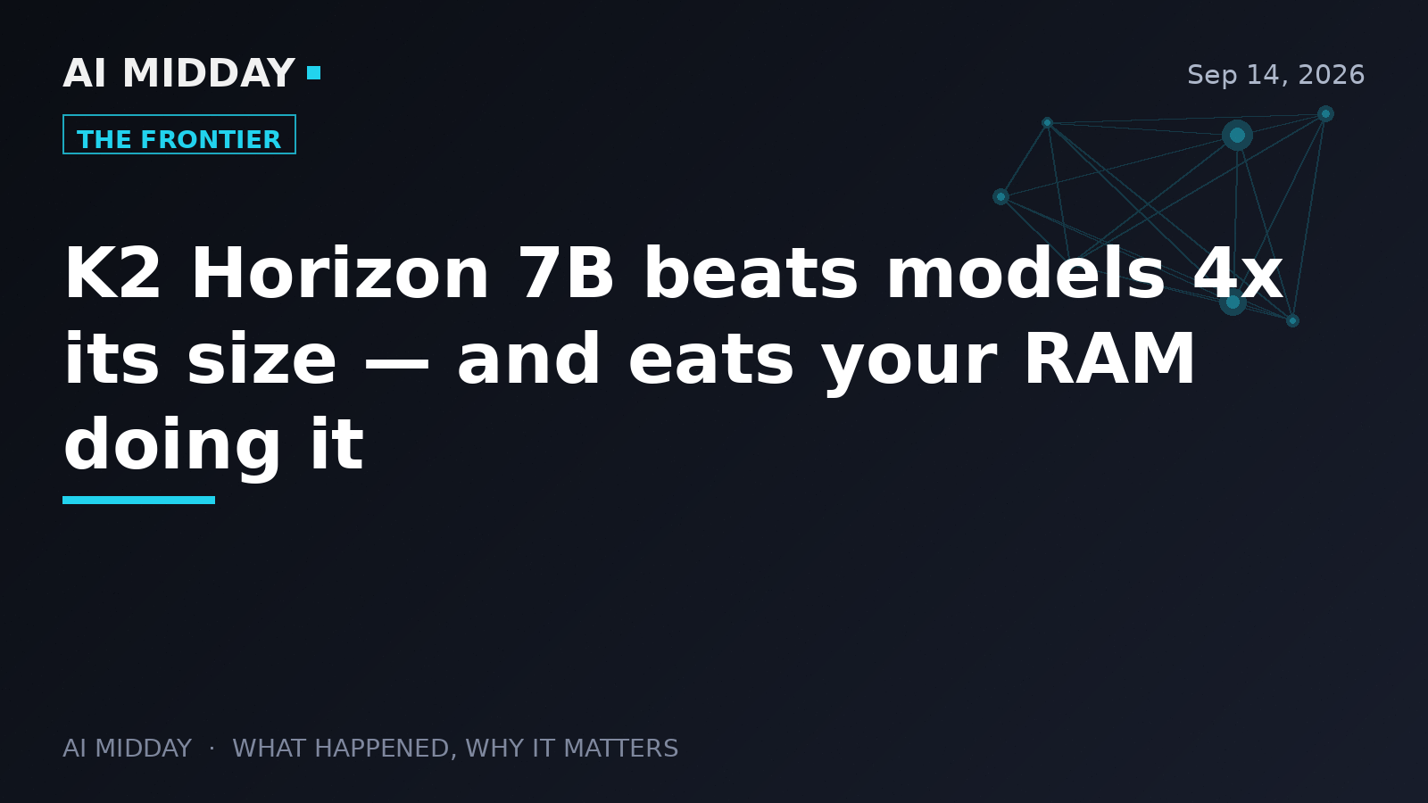 K2 Horizon 7B beats models 4x its size — and eats your RAM doing it