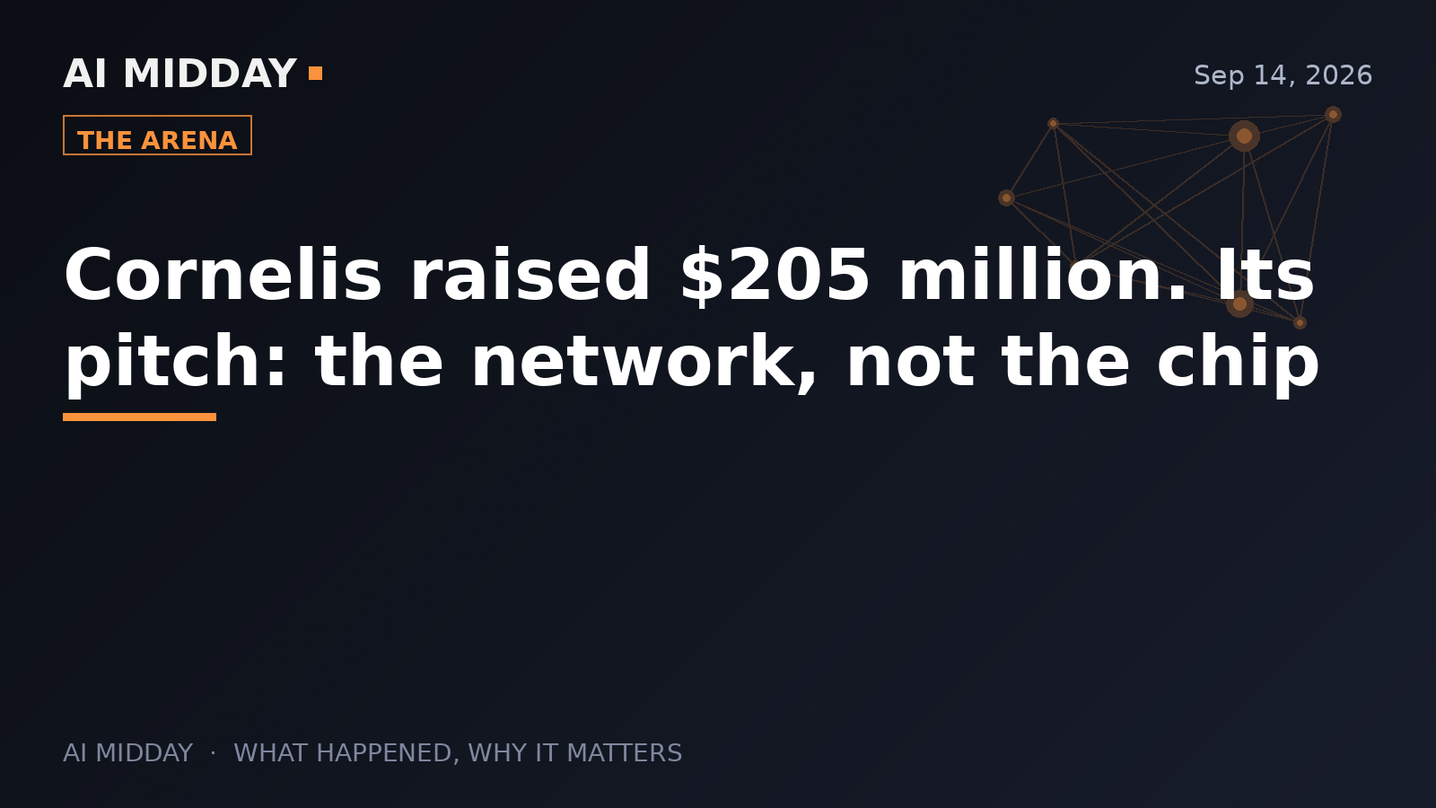 Cornelis raised $205 million. Its pitch: the network, not the chip