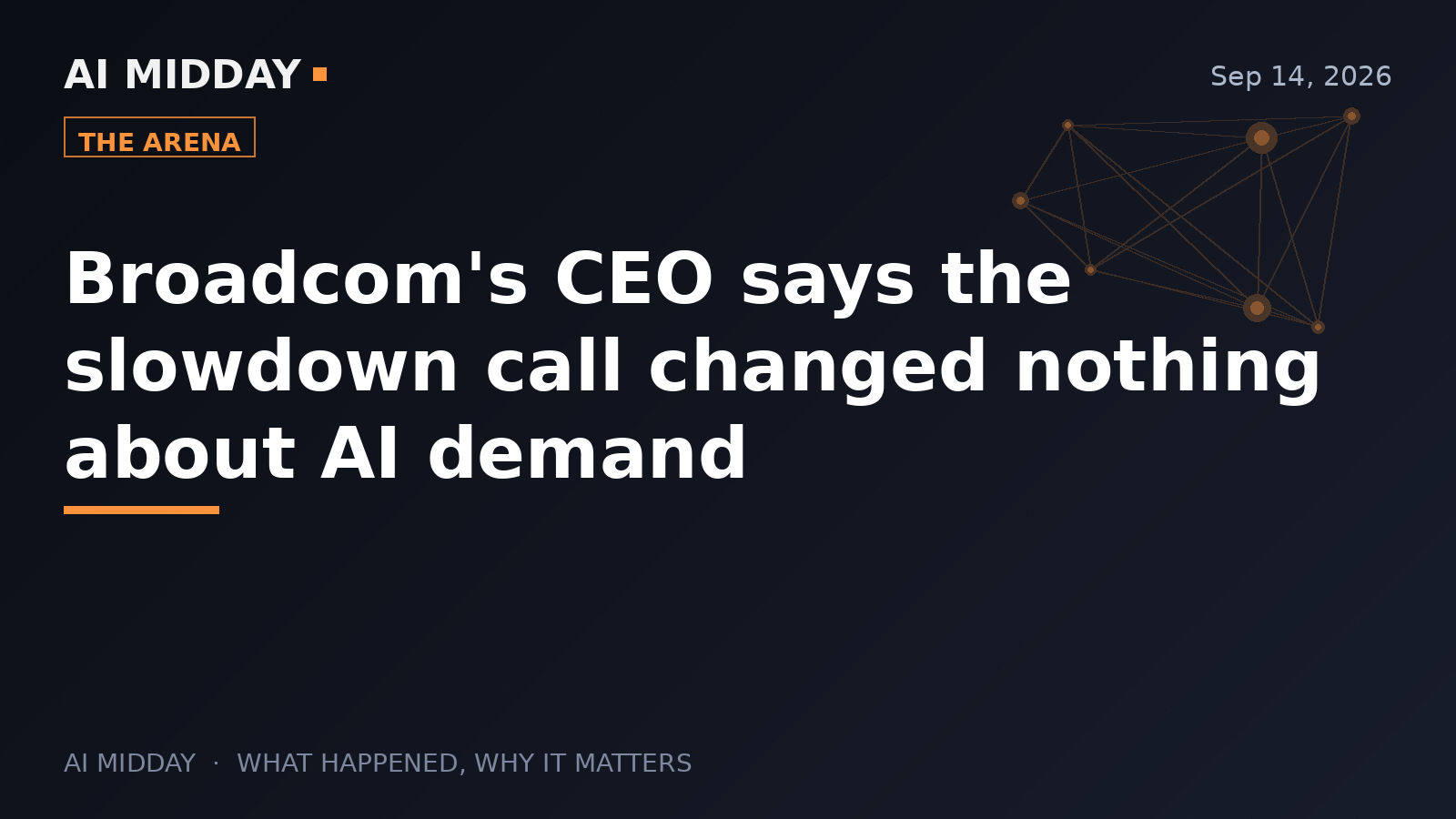 Broadcom's CEO says the slowdown call changed nothing about AI demand