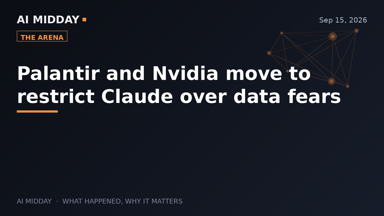 Palantir and Nvidia move to restrict Claude over data fears