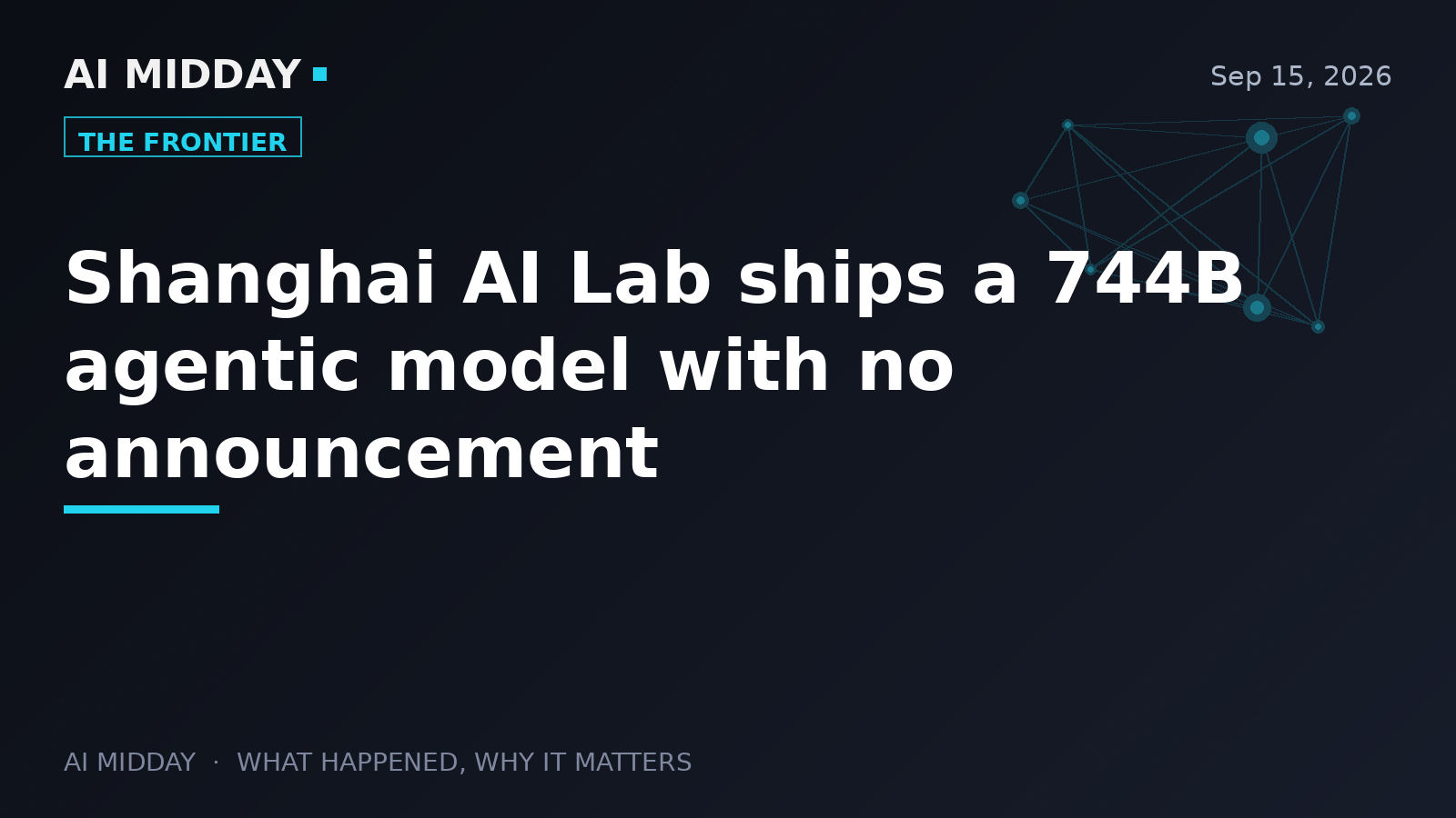 Shanghai AI Lab ships a 744B agentic model with no announcement