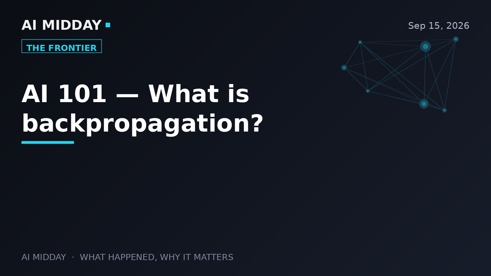 AI 101 — What is backpropagation?