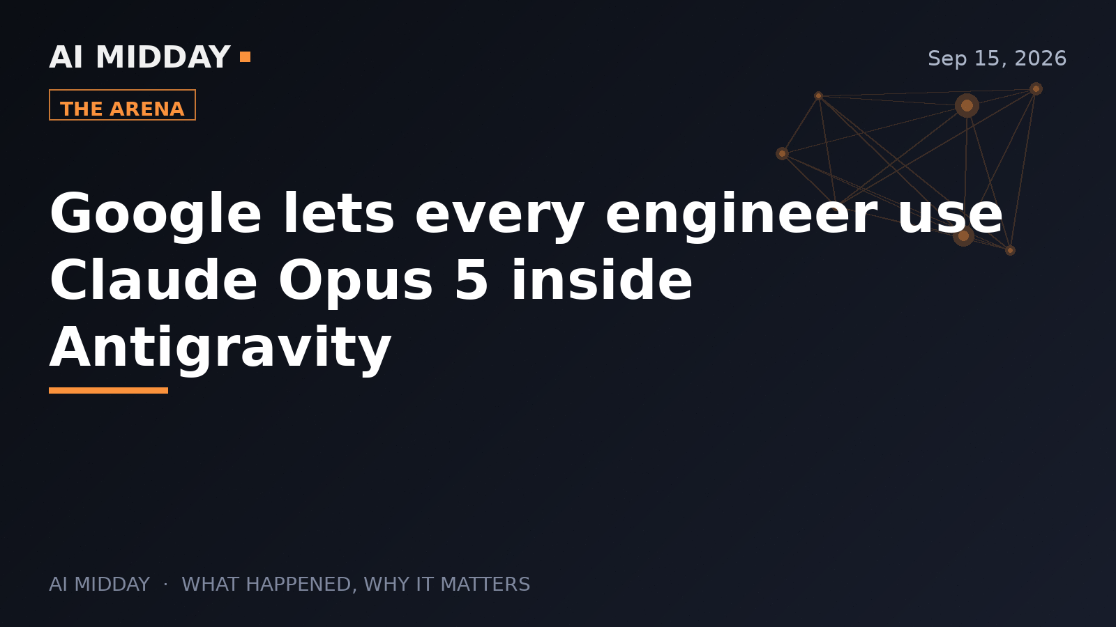 Google lets every engineer use Claude Opus 5 inside Antigravity