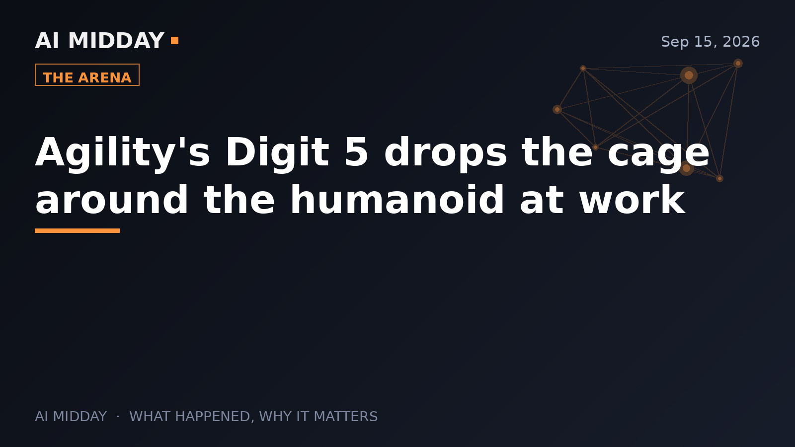 Agility's Digit 5 drops the cage around the humanoid at work