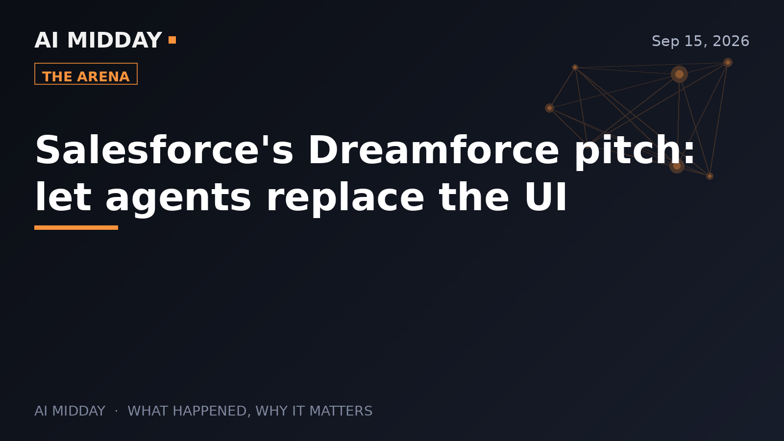 Salesforce's Dreamforce pitch: let agents replace the UI