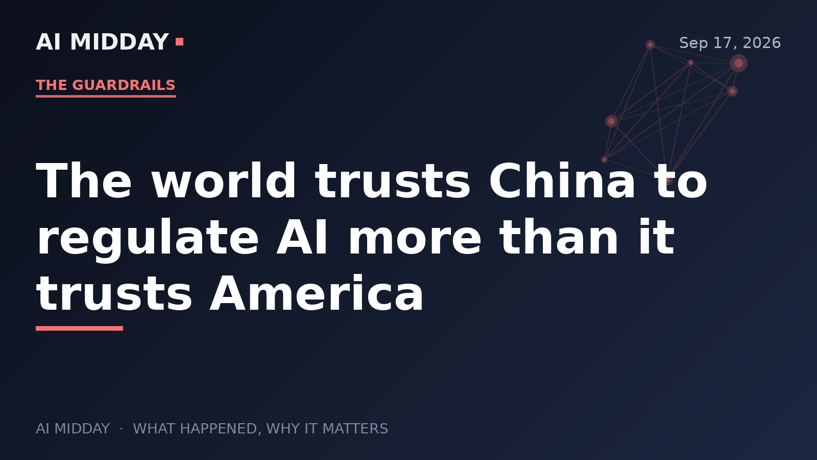 The world trusts China to regulate AI more than it trusts America