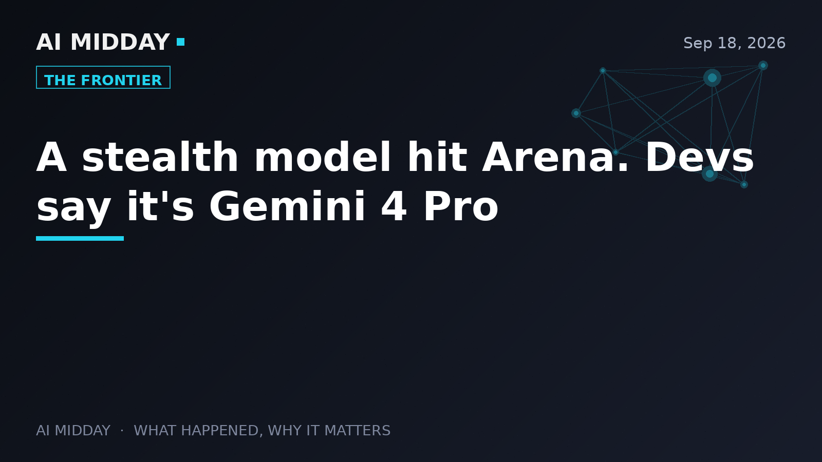 A stealth model hit Arena. Devs say it's Gemini 4 Pro