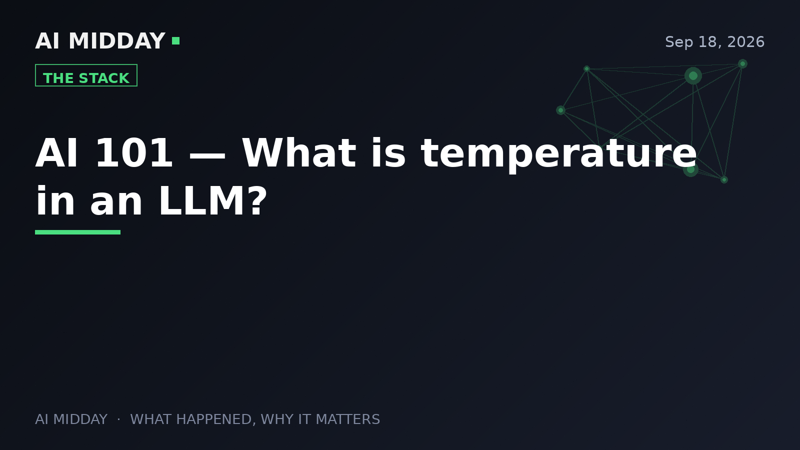 AI 101 — What is temperature in an LLM?