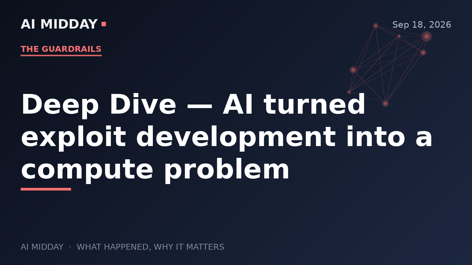 Deep Dive — AI turned exploit development into a compute problem