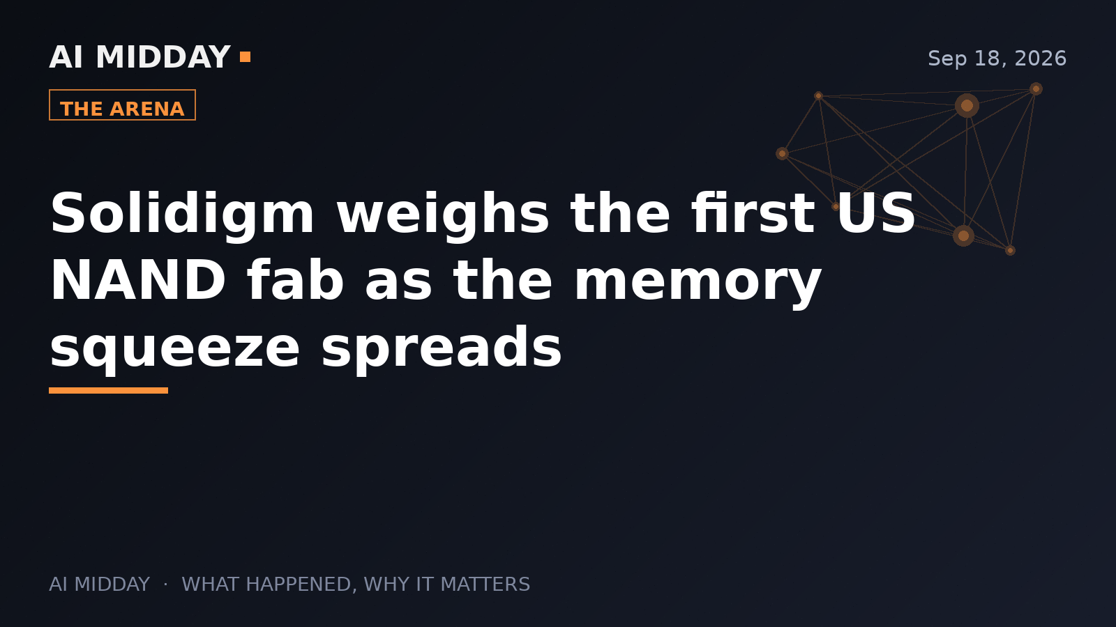 Solidigm weighs the first US NAND fab as the memory squeeze spreads
