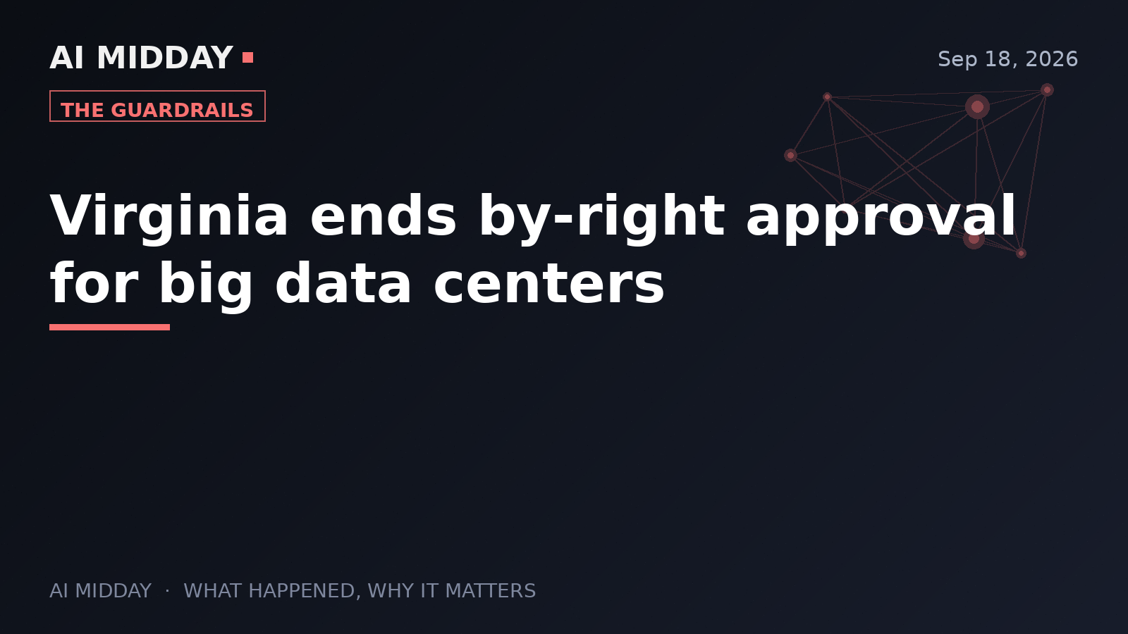Virginia ends by-right approval for big data centers