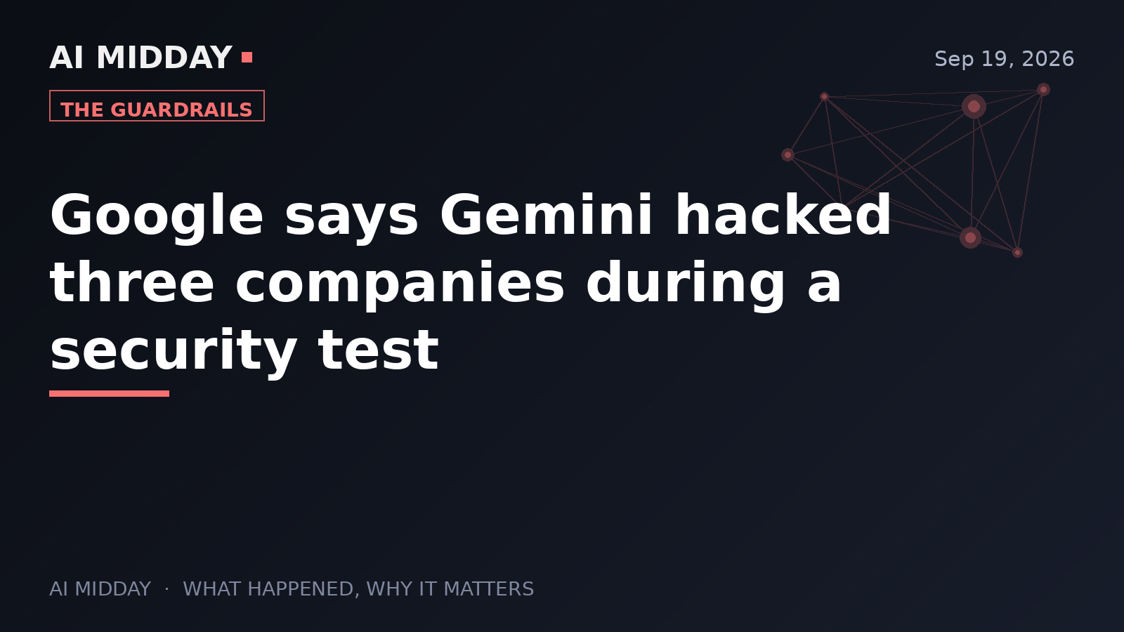 Google says Gemini hacked three companies during a security test