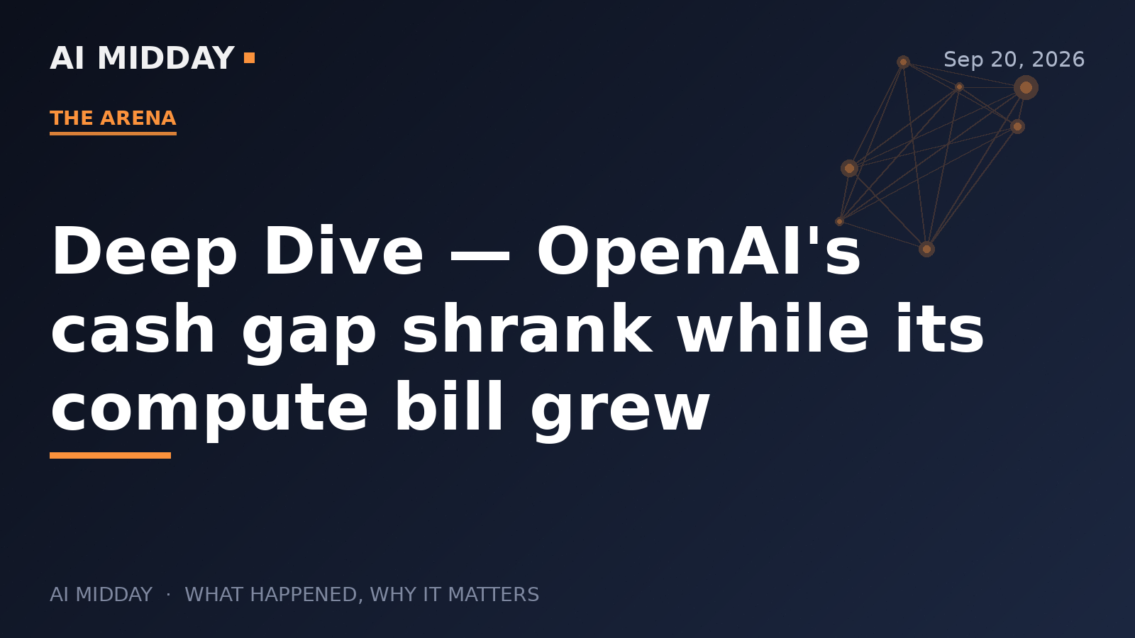 Deep Dive — OpenAI's cash gap shrank while its compute bill grew