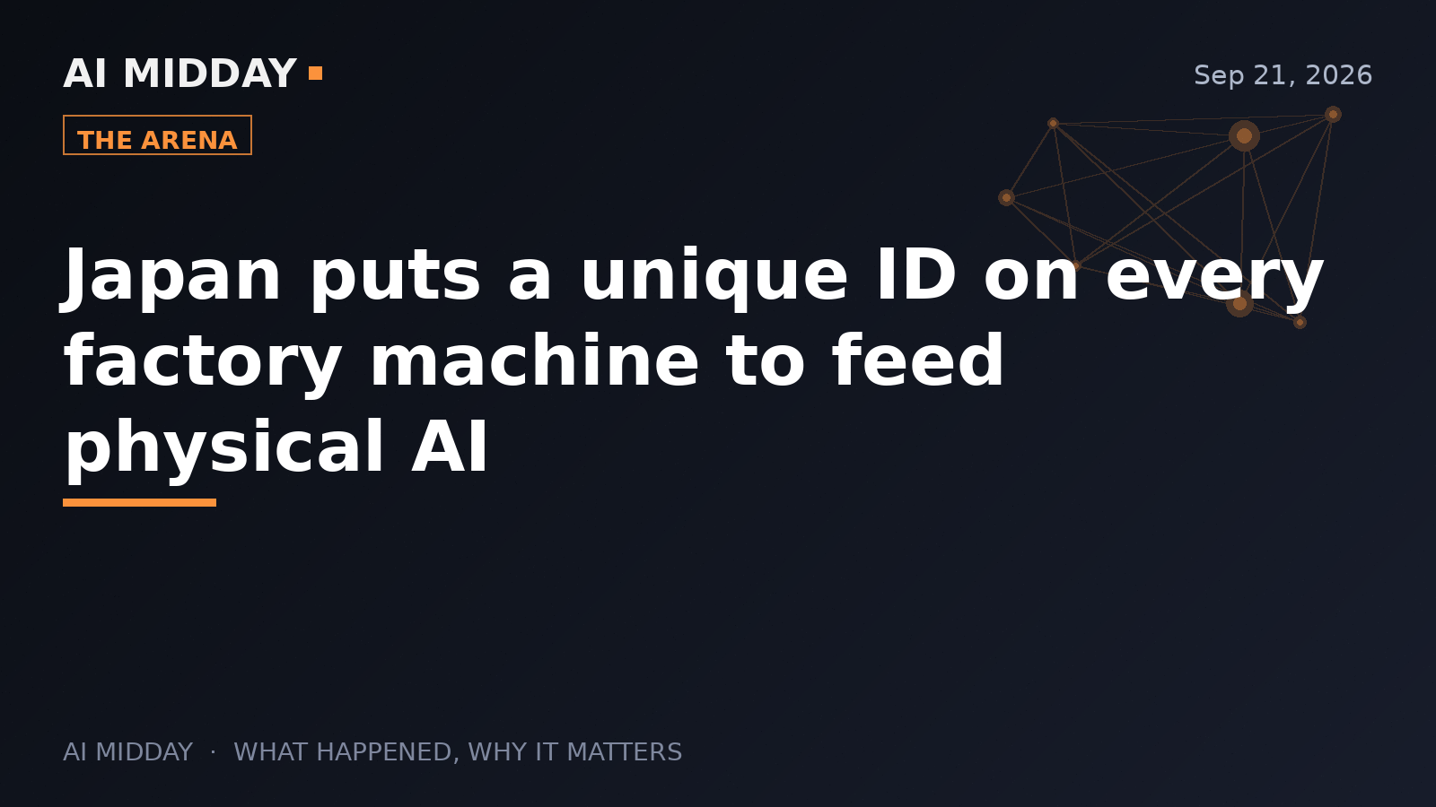Japan puts a unique ID on every factory machine to feed physical AI