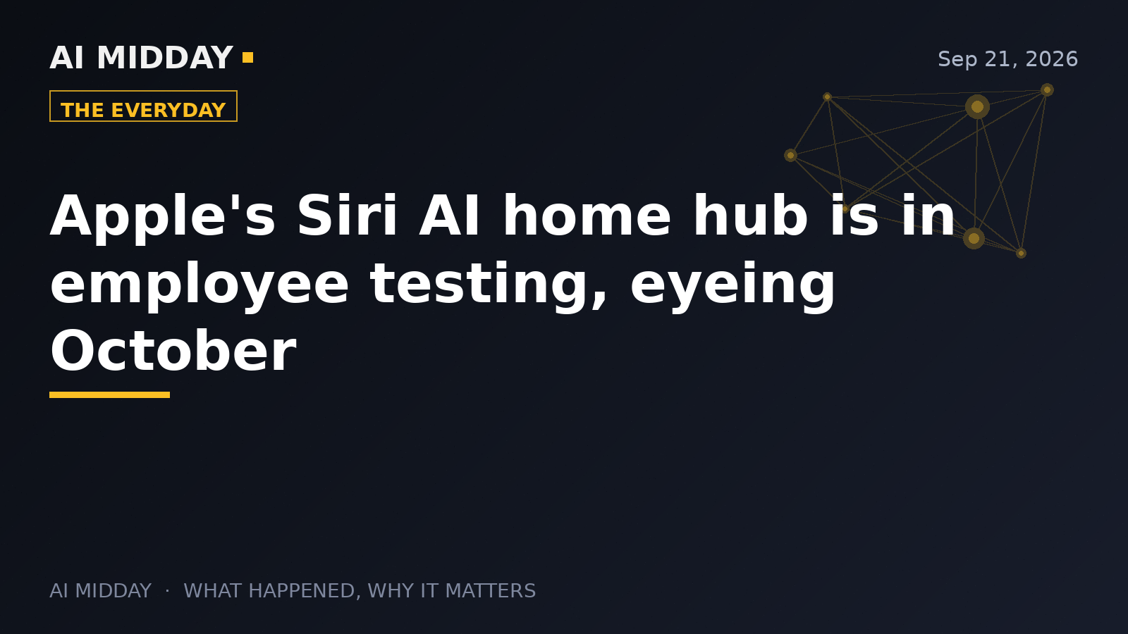 Apple's Siri AI home hub is in employee testing, eyeing October