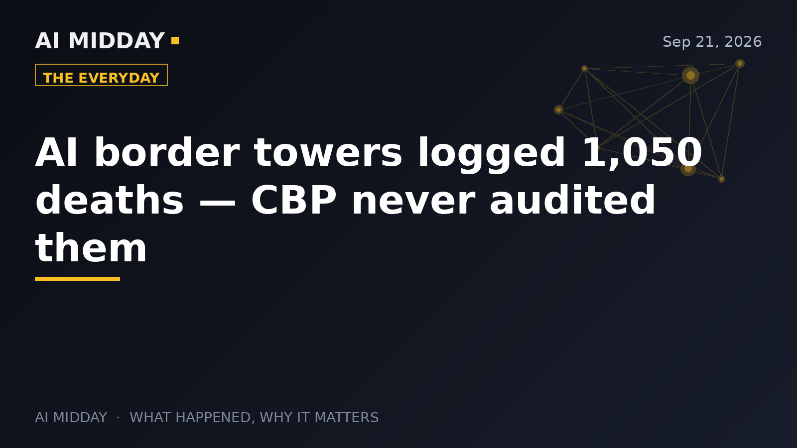AI border towers logged 1,050 deaths — CBP never audited them